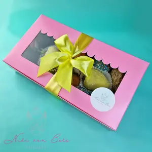 Cupcakedozen.nl Rosa Sweet Box 23x12.5x5 - Schaufenster (10 Stück)