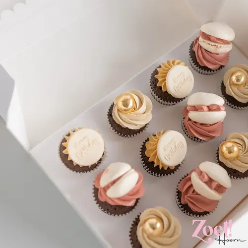 Cupcakedozen.nl Doos voor 12 minicupcakes + winkelluifel venster (25 stuks)