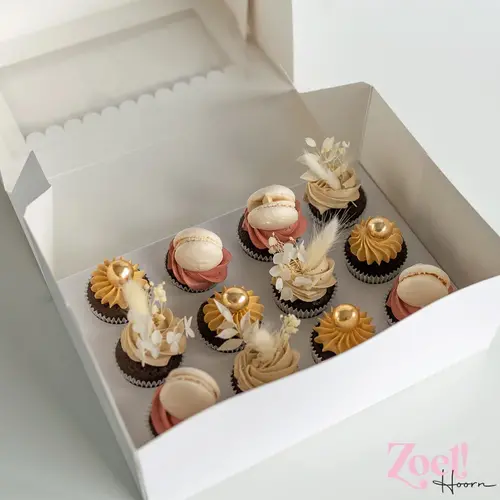 Cupcakedozen.nl Doos voor 12 minicupcakes + winkelluifel venster (25 stuks)