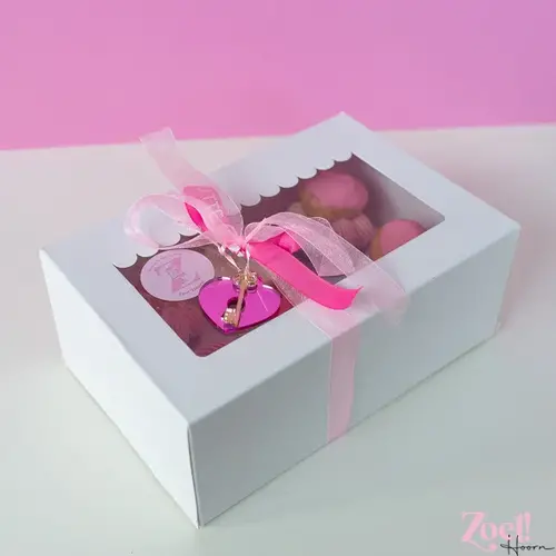 Cupcakedozen.nl Doos voor 6 cupcakes + winkelluifel venster (10 stuks)