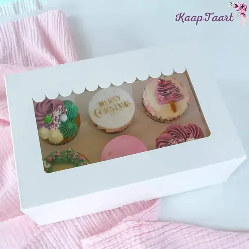 Cupcakedozen.nl Doos voor 6 cupcakes + winkelluifel venster (10 stuks)