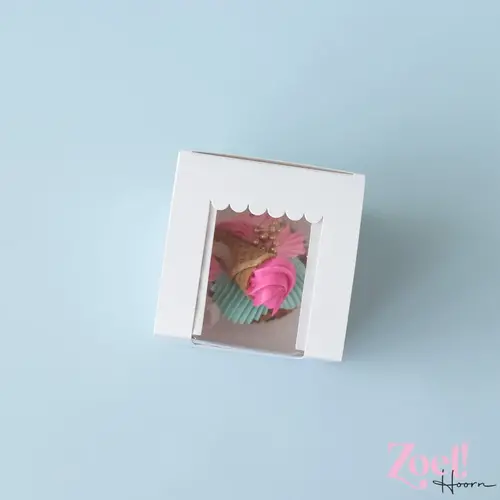 Cupcakedozen.nl Box for 1 cupcake + shop window (25 pieces)