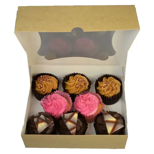 Elegant sweets box kraft - 200 x 165 x 60 mm. (per 25 pieces)