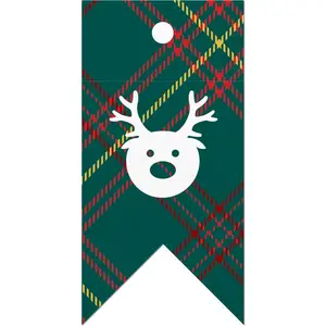 Tag Christmas - tartan (50 pcs.)