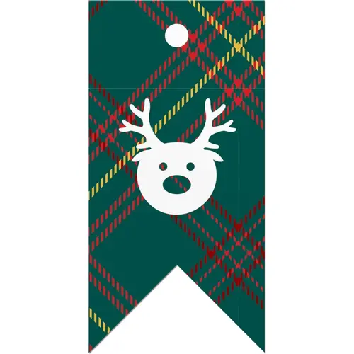 Tag Christmas - tartan (50 pieces)