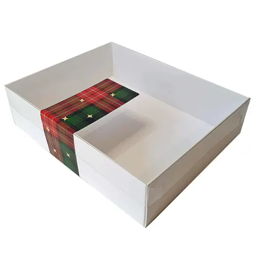 Sluitsticker Kerst - ruit (200 x 60 mm - rol van 100 stuks)