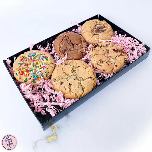 Cupcakedozen.nl Schwarze Box (Briefkasten) für Cookies - 250 x 155 x 26 mm (pro 25 Stück)