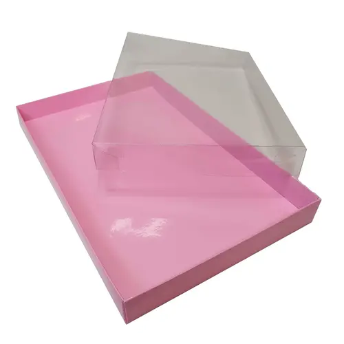 Cupcakedozen.nl Candy pink (letterbox) box for cookies - 250 x 155 x 26 mm (per 10 pieces)