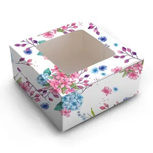 Cupcakedozen.nl Blüte Tortenbox - 30x30x13 (10 Stück)