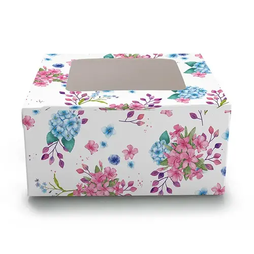 Cupcakedozen.nl Blossom cake box - 305 x 305 x 127 mm (per 10 pieces)