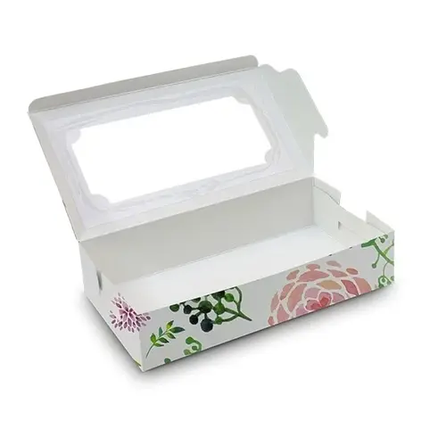 Cupcakedozen.nl Floral sweetsbox - 23 x 12,5 x 5 cm (per 10 pieces)