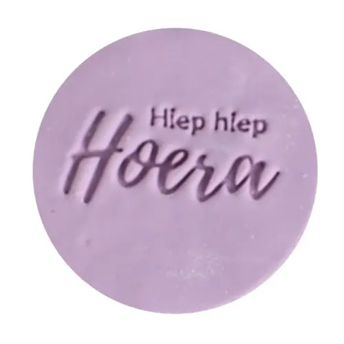 Koekatelier Cookie stamp - Hiep Hiep Hoera