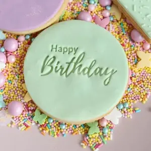 Koekatelier Cookie stamp - Happy Birthday