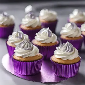 Metallic baking cups - purple (500 pcs.)