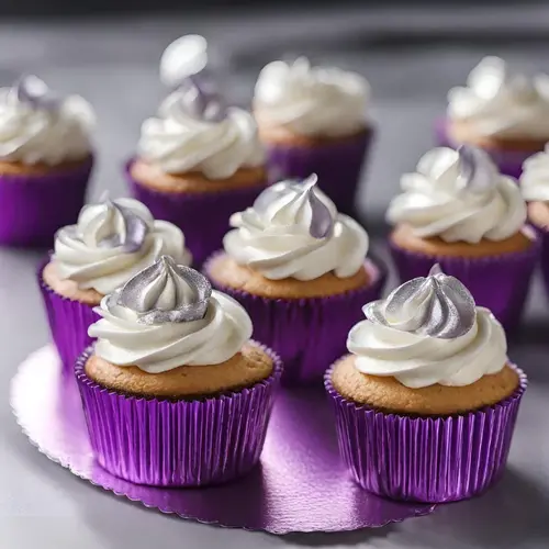 Metallic baking cups - purple (500 pieces)