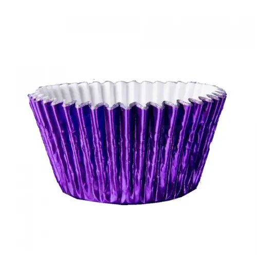 Metallic baking cups - purple (500 pieces)