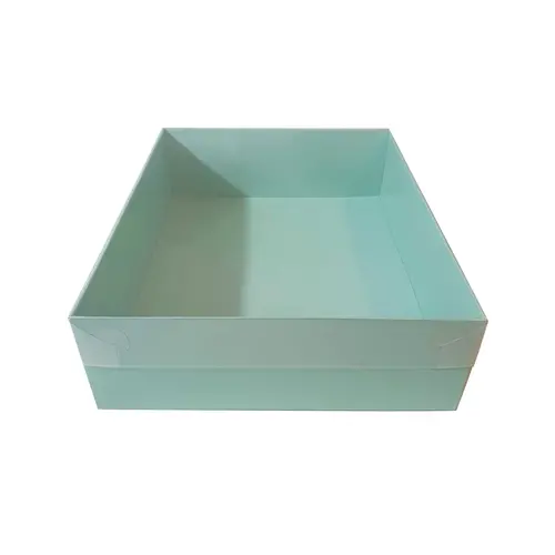 Cupcakedozen.nl Mint sweet box met transparant deksel - 25 x 20 x 7 cm