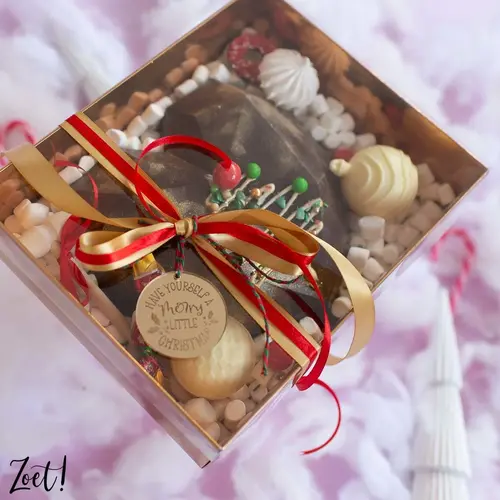 Cupcakedozen.nl Gouden sweet box met transparant deksel - 25 x 20 x 7 cm (25 stuks)