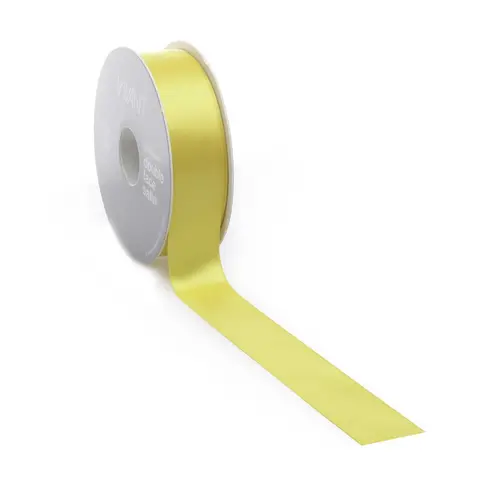 Vivant Double face satin ribbon - Yellow (25 m.)