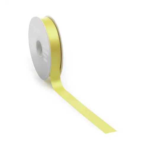 Vivant Double face satin ribbon - Yellow (25 m.)