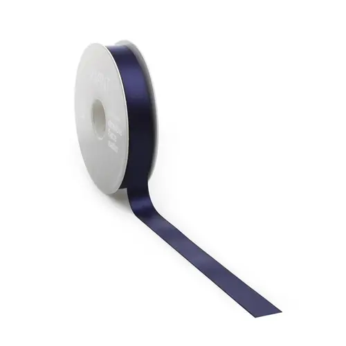 Vivant Double face satin ribbon - Dark blue (25 m.)