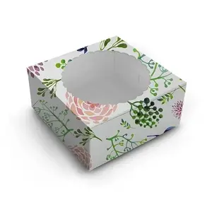 Cupcakedozen.nl Floral window cake box - 20x20x13 (10 pcs.)