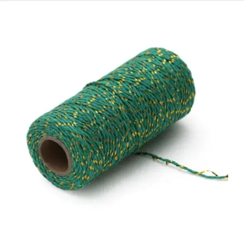 Twine green/gold (100 meters)