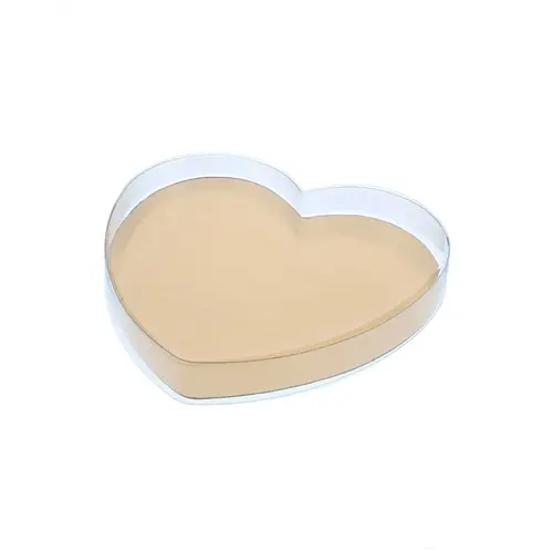 Clear heart box - 130 x 135 x 20 mm (per 100 pieces)