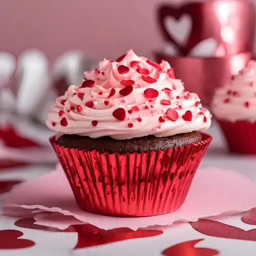 Metallic baking cups - red (500 pcs.)