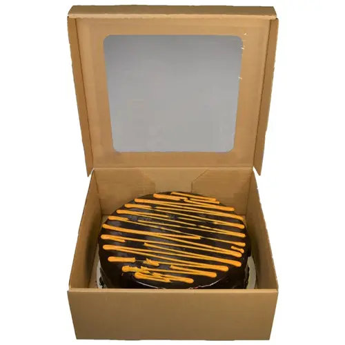 Kraft corrugated box with filmed window - 30x29x10 (50 pc.)