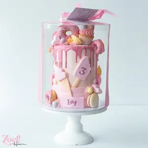 Cupcakedozen.nl Die transparente Tortenbox Ø23 x 30 cm (20 Stck)