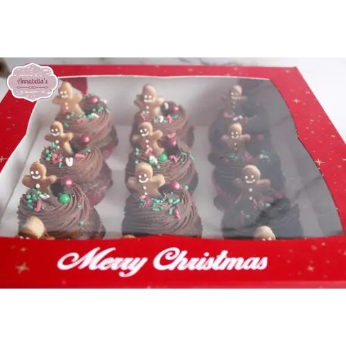 Kerst doos voor 12 cupcakes (25 stuks)