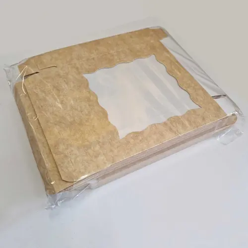 Kraft Cookie Boxen - 115 x 115 x 25 mm (25 Stück)