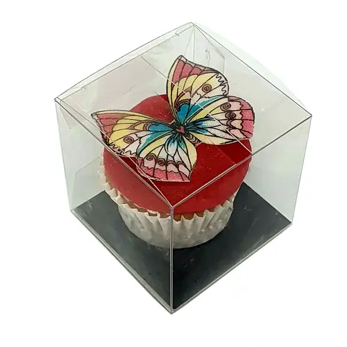 Transparente Box für 2 Macarons oder einen Mini-cupcake (pro 100 Stück)