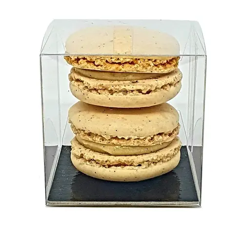 Transparant doosje voor 2 macarons of een minicupcake (per 100 stuks)