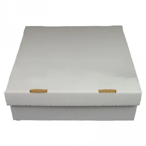 Weiße Tortenbox aus Wellpappe - 27x27x10 (pro 50 Stück)