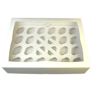 Witte doos voor 24 minicupcakes (25 st)