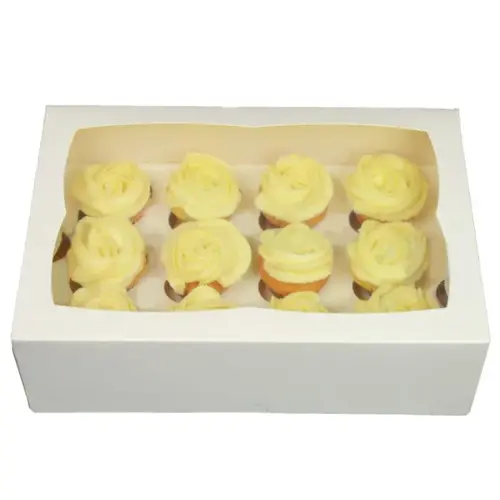 White box for 12 mini cupcakes (25 pcs.)