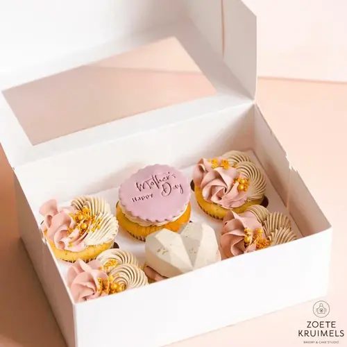 Biodegradable box for 6 cupcakes (25 pieces)