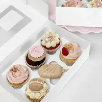 Biodegradable box for 6 cupcakes (25 pcs.)