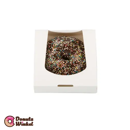 biodegradable white box for 1 donut, brownies, macarons, chocolates, etc. (per 250 pieces)