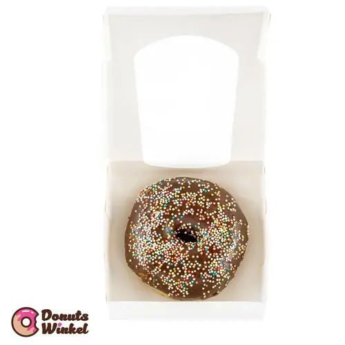 biodegradable white box for 1 donut, brownies, macarons, chocolates, etc. (per 250 pieces)