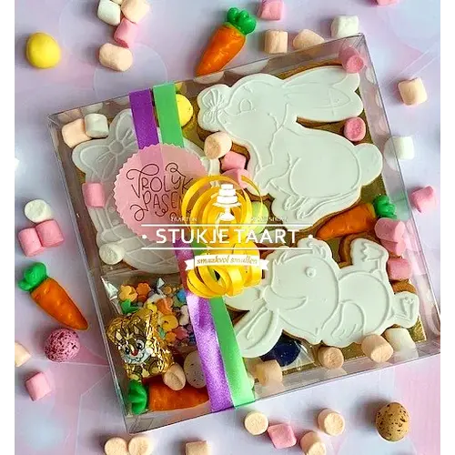 Clear sweets box - 15 x 15 x 3 cm  (per 100 pieces)