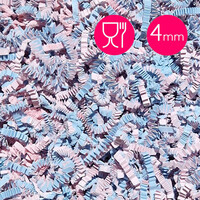 Opvulmateriaal zigzag - mix blauw/roze (1 kg)