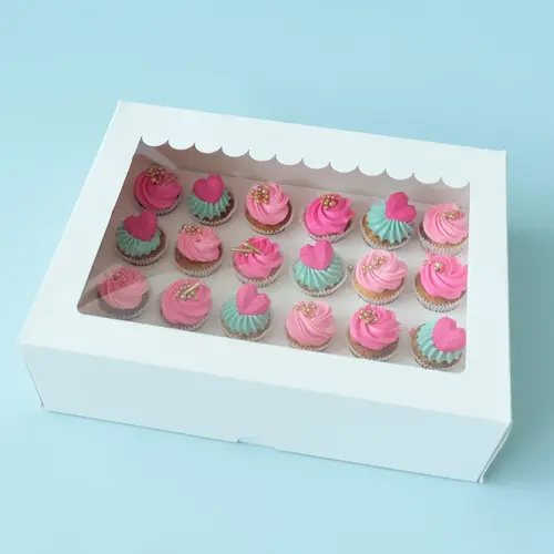 Minicupcakes verpak je eenvoudig en veilig in onze mooie verpakkingen