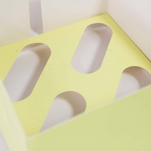 Bringen Sie Ihre Torten mit diesen pastellgelben Cupcake-Boxen zum Leuchten!