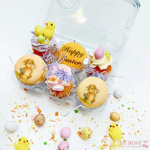 Cupcakedozen.nl Clear egg box made from recycled plastic for 6 sweets (20 pieces)