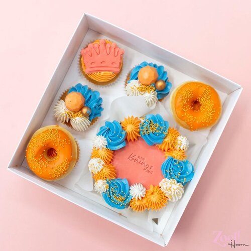 Cupcakedozen.nl Bento combinatie box met 5 cupcakes en transparant deksel (10 stuks)