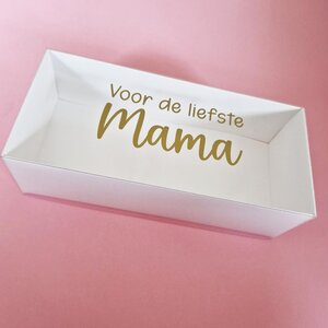Sweet box sticker - "Voor de liefste mama"