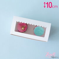 Doos voor 2 cupcakes - luifel (10 st)